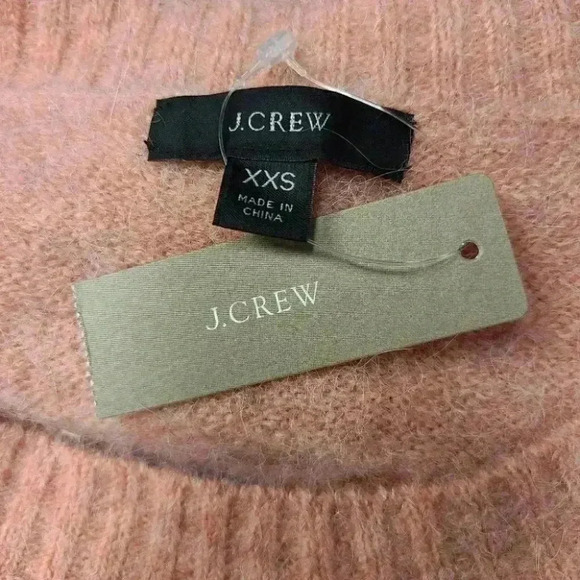J. Crew Alpaca Merino Wool Pink Blue Striped Sweater Black Label Coastal XS - Picture 8 of 11